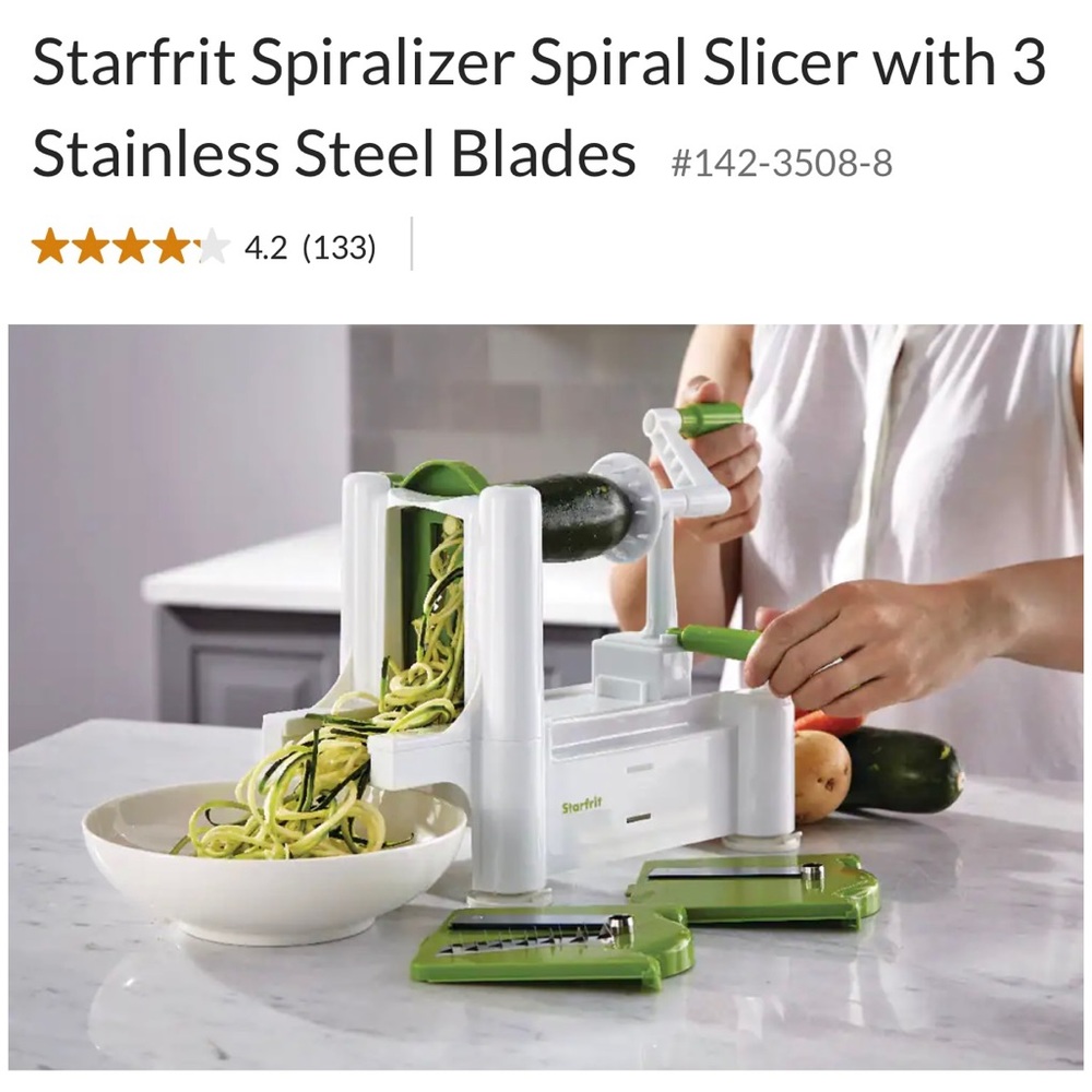 🎁 GREAT GIFT 🎁 STARFRIT SPIRALIZER spiral slicer 3 stainless steel blades